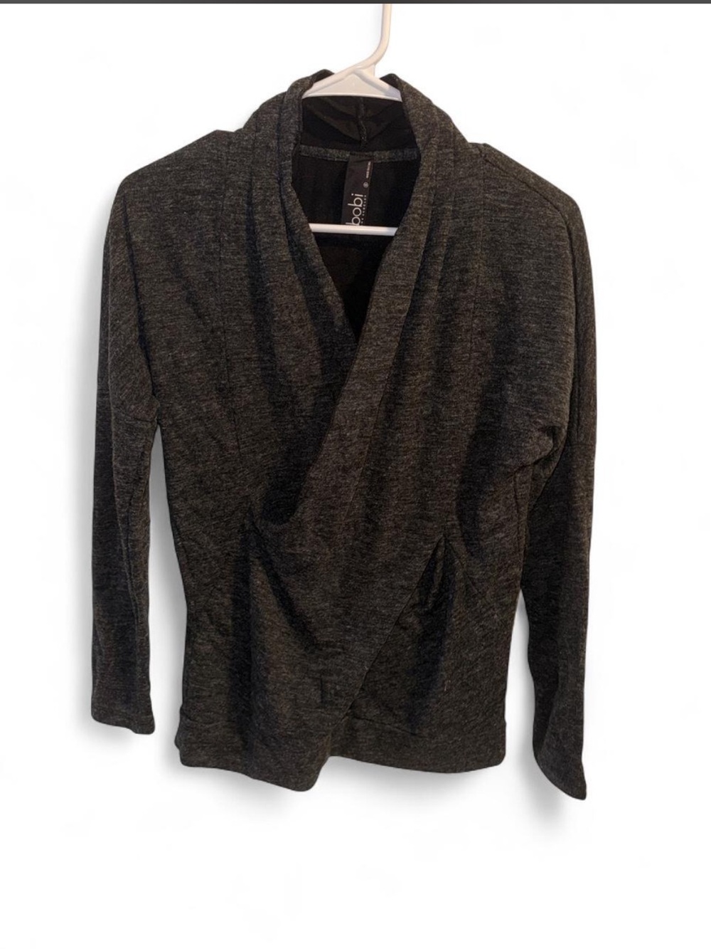 bobi Men’s Charcoal Wrap-Front Cardigan